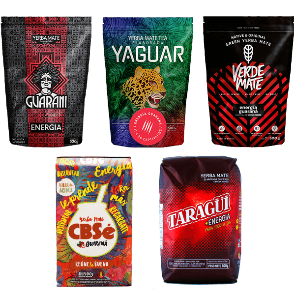 Набор Йерба Мате Energia różne rodzaje 5x0,5 кг