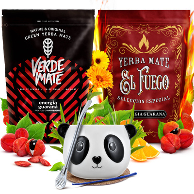 Набір Йерба Мате Verde Mate El Fuego Energia 2x500г + аксесуари