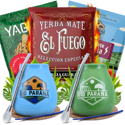 Набір Yerba Mate Energia для двох Калабаш Bombilla