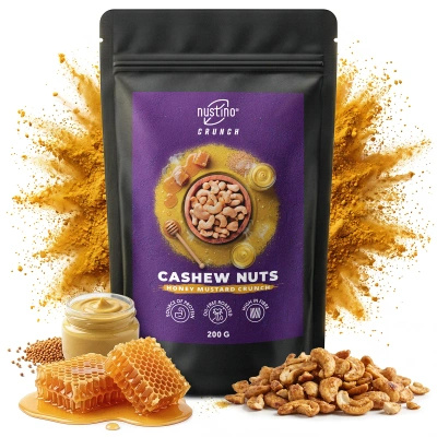 Nustino Crunch – смажені горіхи кеш'ю – Honey Mustard Crunch 200 г