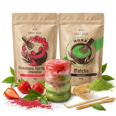 Набір для кольорового Matcha Latte: Matcha + Red Matcha + аксесуари