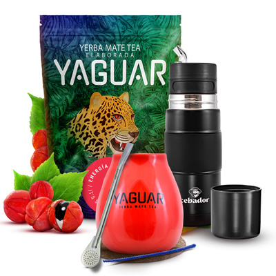 Набір Єрба-Мате Yaguar Energia 500г 0,5кг Yerbomos + Калабаш + Бомбілла