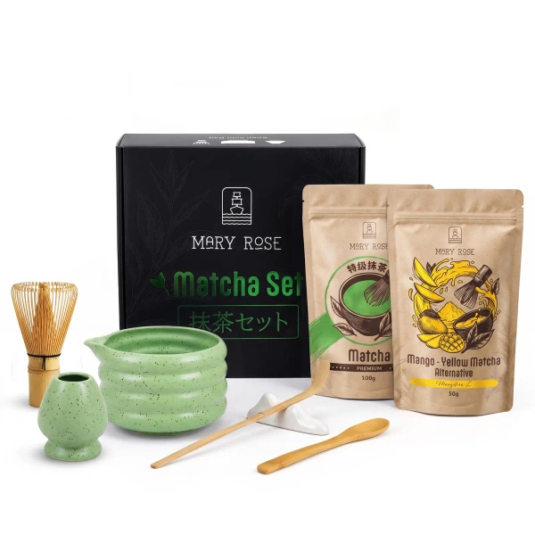 Подарунковий набір для кольорового Matcha Latte: Matcha + Yellow Matcha + аксесуари