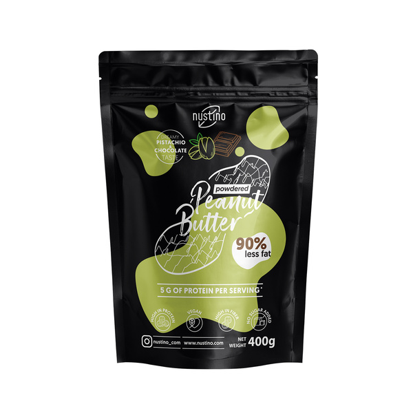 Nustino – Арахісове масло в порошку – Pistachio & Chocolate (без додавання цукру) 400 г