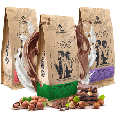 Набір кави Bro Coffee Roastery Costa Rica San Rafael + Nicaragua Colibrí Azul + Brazil Samba 3x1кг (3кг)
