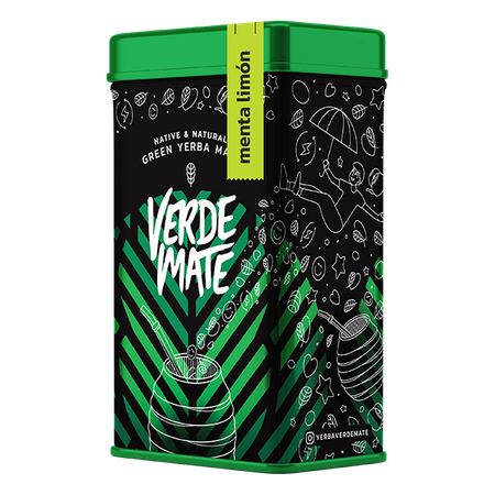 Yerbera – Металева банка + Verde Mate Green Menta Limón  0,5 кг