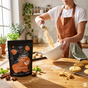 Nustino – Арахісове масло в порошку – Cinnamon (без додавання цукру) 400 г