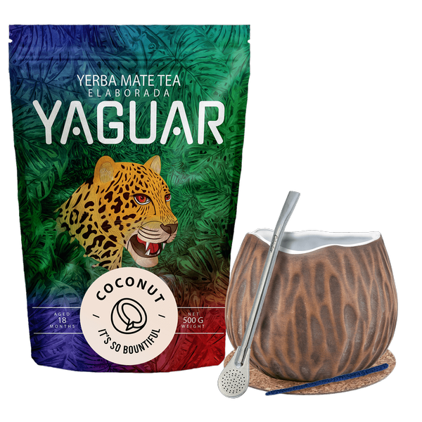 Стартовий набір Yerba Mate Yaguar Coconut 500 г