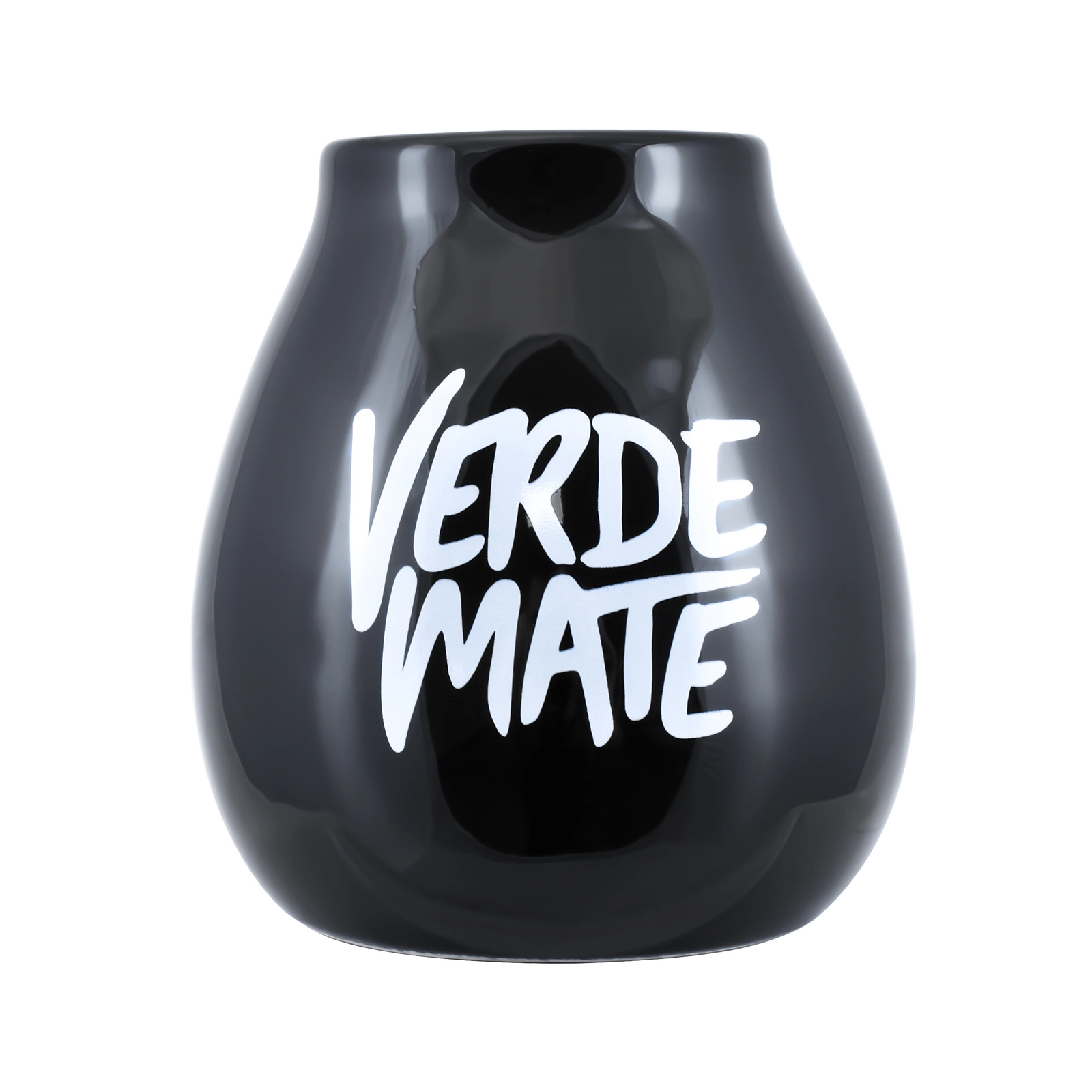 Чорна керамічна чашка для мате з логотипом Verde Mate 350 мл