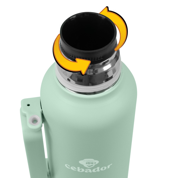 YerbaGo – Термос з калабасою та бомбільєю 1,3 л – фісташковий