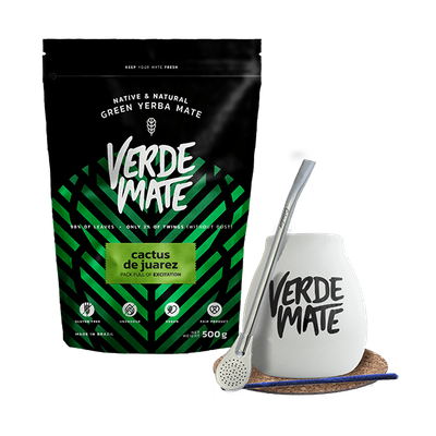 Набор калабас білий Verde Mate бомбілія