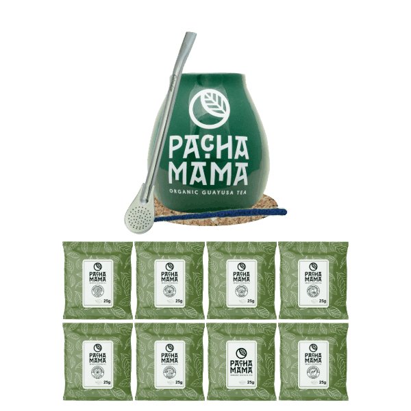 Набір Guayusa Pachamama: зразки 8x25g + Калабаш + Бомбілла