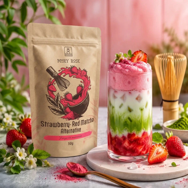 Mary Rose – Red Matcha Alternative – Полуниця (порошок) 50 г