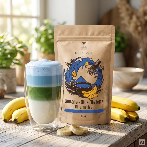 Mary Rose – Blue Matcha Alternative – Банан (порошок) 50 г