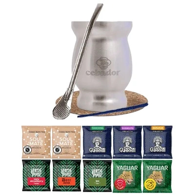 Yerba Mate 10x50g TermoLid Cebador set 500g