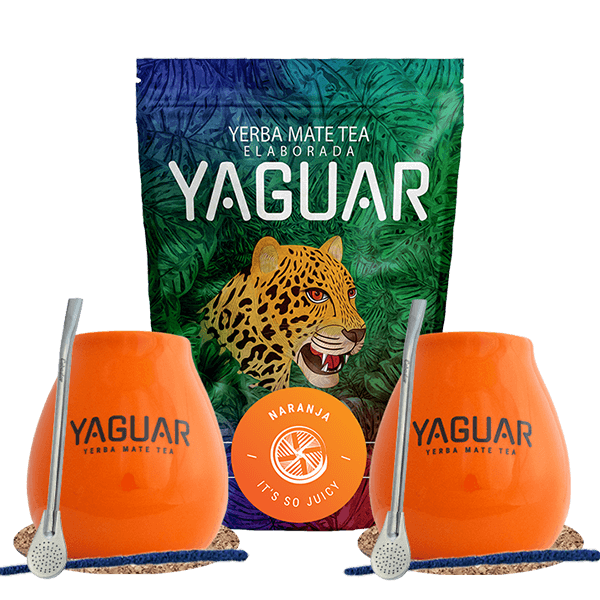 Стартовий набір для двох Йерба Мате Yaguar Naranja 500 г