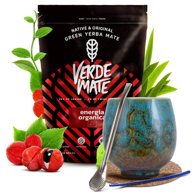 Набір Єрба Мате Verde Mate 400г 0,4кг Калабаш + Бомбілла
