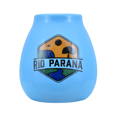 Керамічний калабаш з логотипом Rio Parana (синій) 330 мл