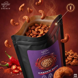 Nustino Crunch – смажені горіхи кеш'ю – Hot & Bold Chilli 200 г
