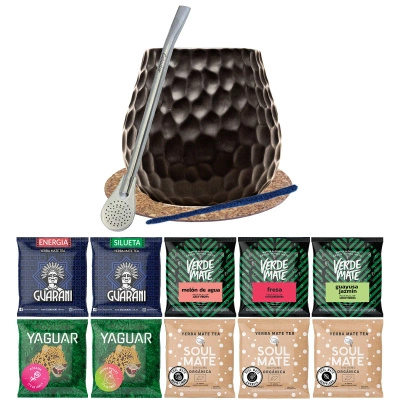 НабірYerba Verde Mate Green 500 г Калабас Бомбілія 10x50 г