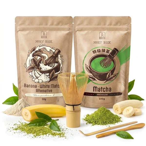 Набір для кольорового Matcha Latte: Matcha + White Matcha + аксесуари