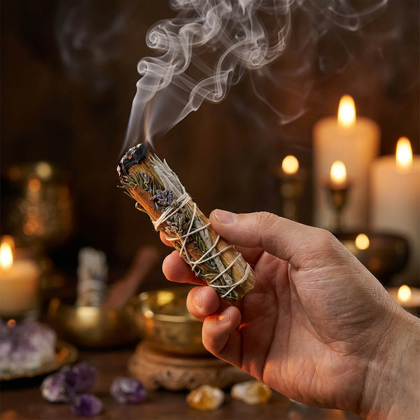 Шавлія біла з Пало Санто, розмарином, корицею та лавандою – Пахощі 20-30г (пучок)