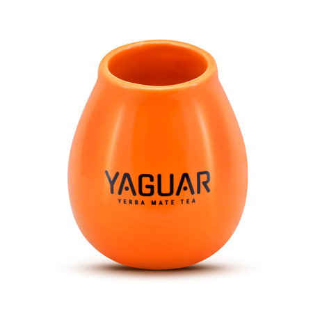 Керамічний калабас помаранчевий з логотипом Yaguar - 350 мл
