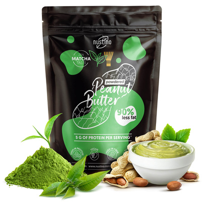 Nustino – Арахісове масло в порошку – Matcha (без додавання цукру) 400 г