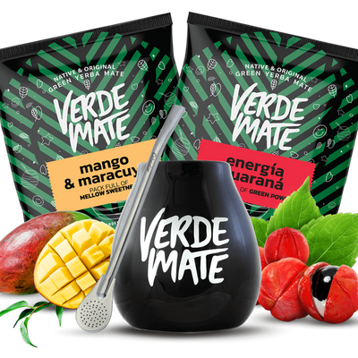 Набір Yerba Mate Green Guarana BIG calabash Bombilla