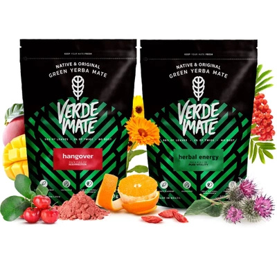 Набір Єрба Мате: Verde Mate Herbal Energy + Hangover 2x500г