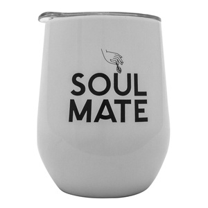 TermoLid – термокухоль для йерба мате з кришкою – Soul Mate (білий) – 350 мл