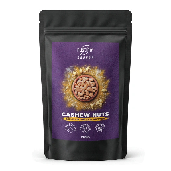 Nustino Crunch – смажені горіхи кеш'ю – Golden Salted Butter 200 г