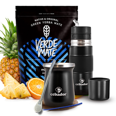 Набір Єрба-Мате Verde Mate Mas IQ 500г 0,5кг Yerbomos + TermoMate + Бомбілла