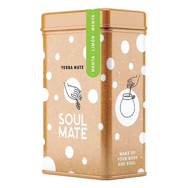 Yerbera – Металева банка + Soul Mate Orgánica Menta Limon 0,5 кг