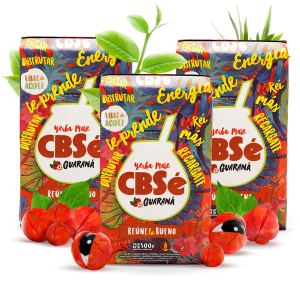 Yerba Mate CBSe Energy з гуараною 3х500г (1,5кг)