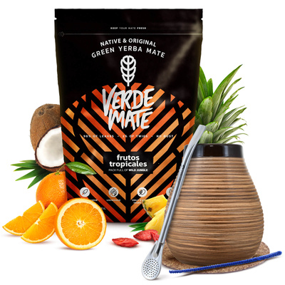 Стартовий набір Yerba Mate Verde Mate Green Frutos Tropicales 500 г