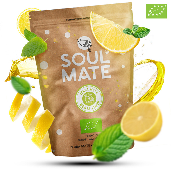 Набір Єрба-Мате Soul Mate Organica Menta Limon 500г 0,5кг Калабаш + Бомбілла