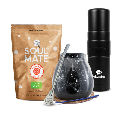 Набір Єрба Мате Soul Mate 500г 0,5кг Yerbomos XL + Калабаш + Бомбілла