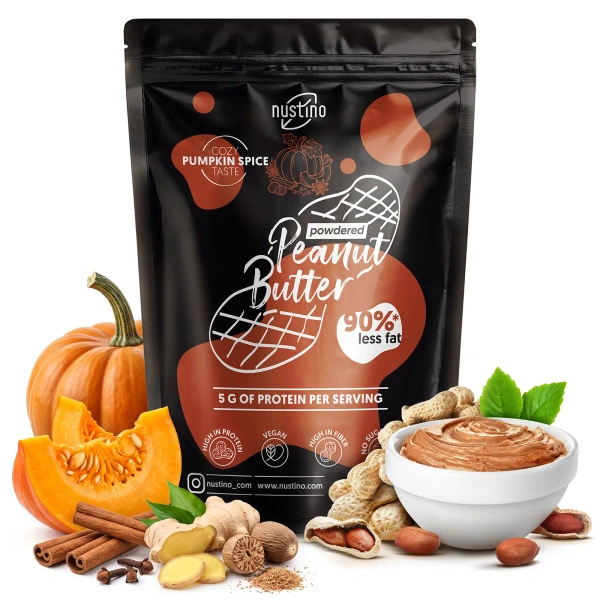 Nustino – Арахісове масло в порошку – Pumpkin Spice (без додавання цукру) 400 г