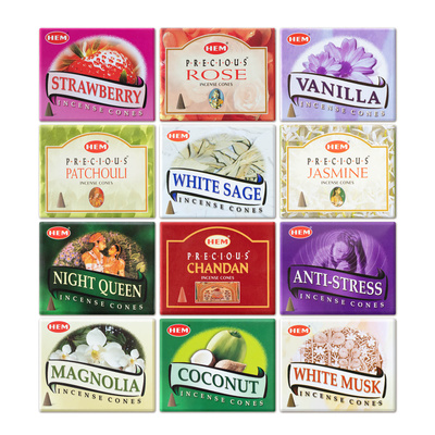 Конуси благовоній HEM – мікс із 12 ароматів