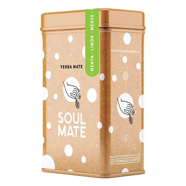 Yerbera – Металева банка + Soul Mate Orgánica Menta Limon 0,5 кг