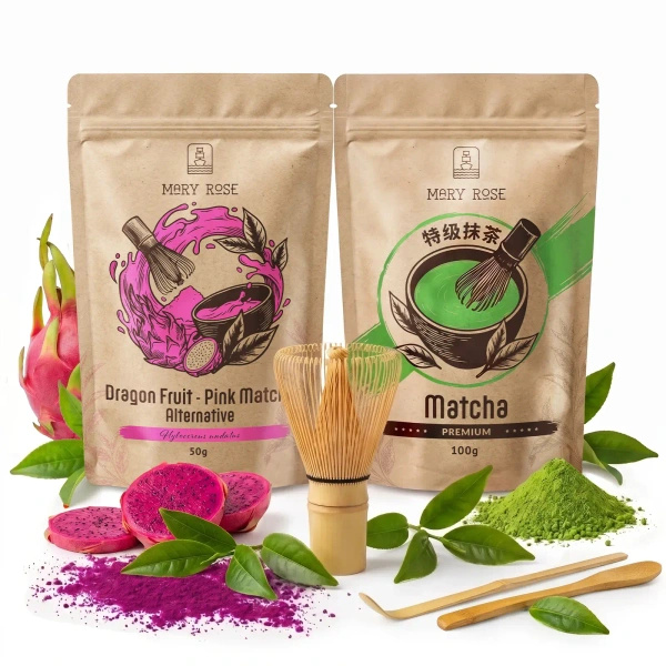 Набір для кольорового Matcha Latte: Matcha + Pink Matcha + аксесуари