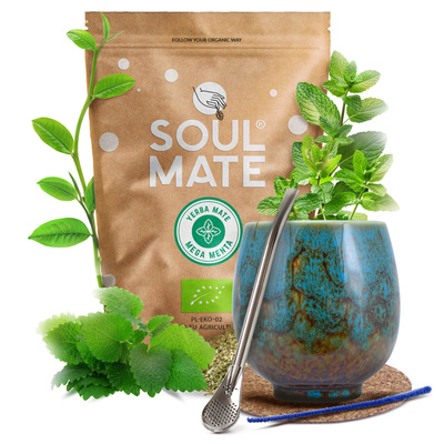 Набір Єрба Мате Soul Mate 500г 0,5кг Калабаш + Бомбілла