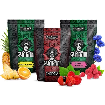 Енергетичний та фруктовий набір Yerba Mate Guarani 3х500г