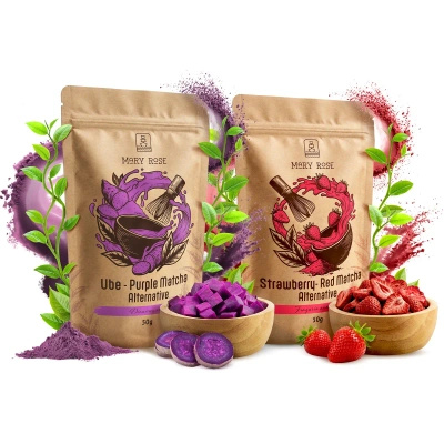 Набір кольорових матча: Red Matcha + Purple Matcha