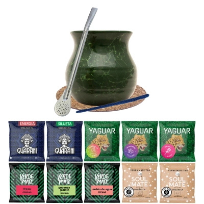 Набір Yerba Verde Mate Green 500 г Калабас 10x50 г