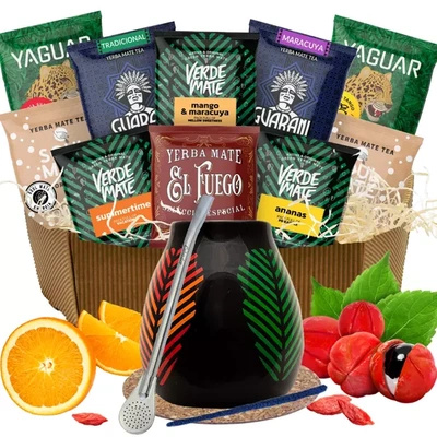Подарунковий набір калабаш бомбілья 10х50г Yerba Mate