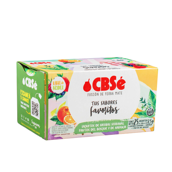 CBSé Fusión de Yerba Mate Tus Sabores Favoritos 25 x 2,5 г
